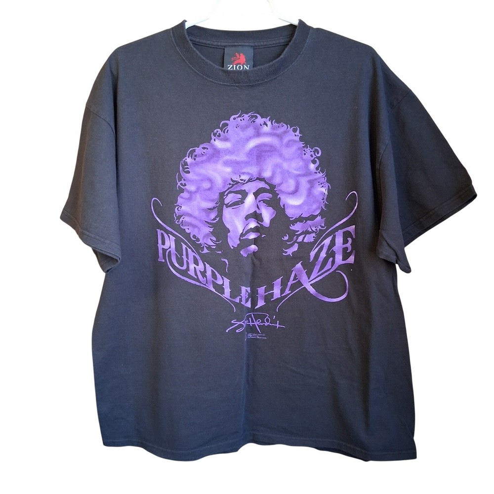 Jimi Hendrix Purple Haze Graphic SS Tee Zion Rootswear Tag 1X 2007 NWOT